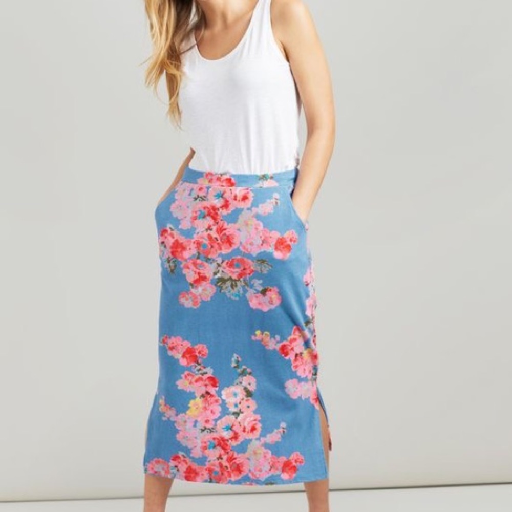 Joules Amara Jersey Midi Skirt
